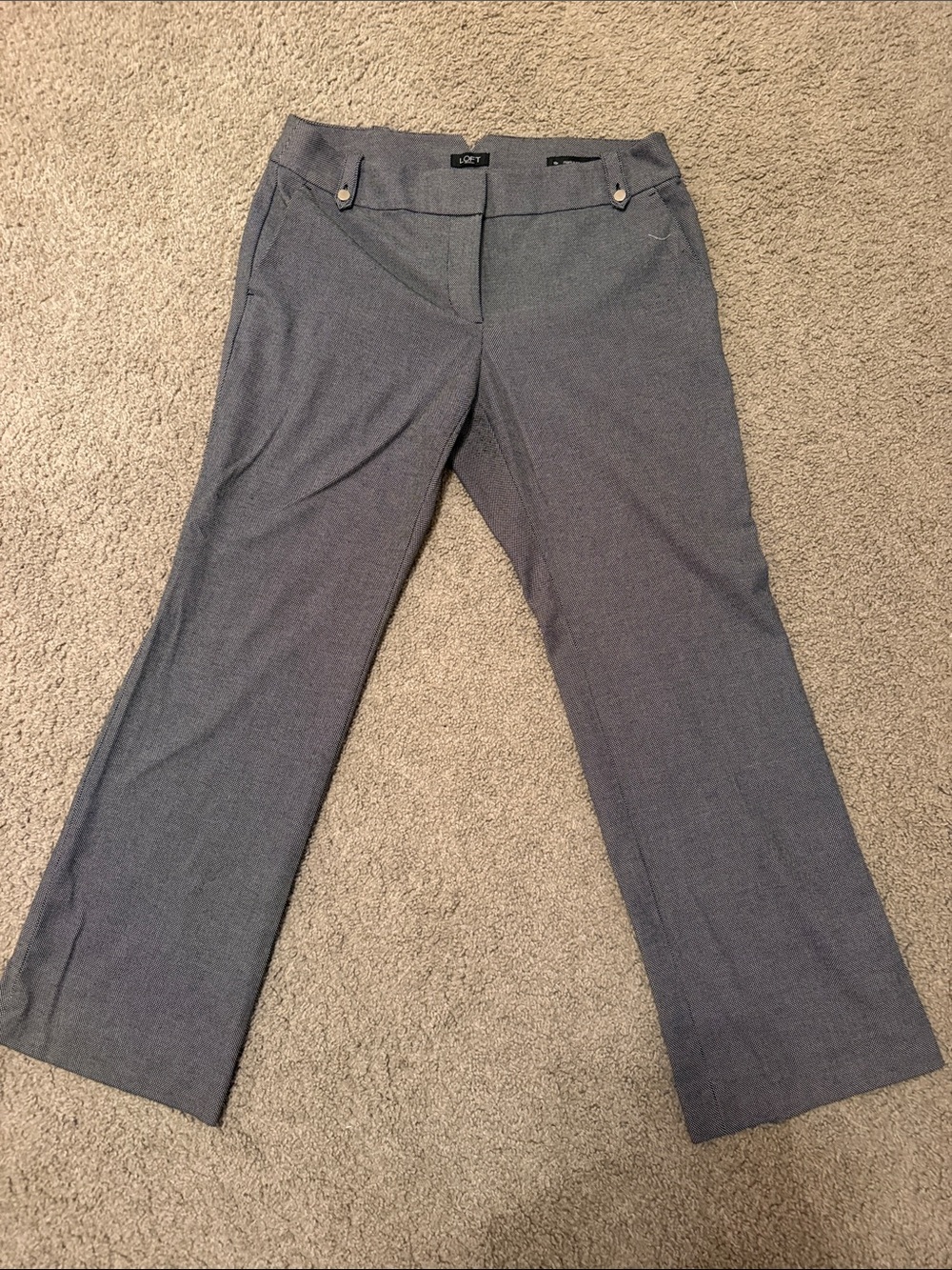 LOFT Charcoal Gray Tailored Dress Pants